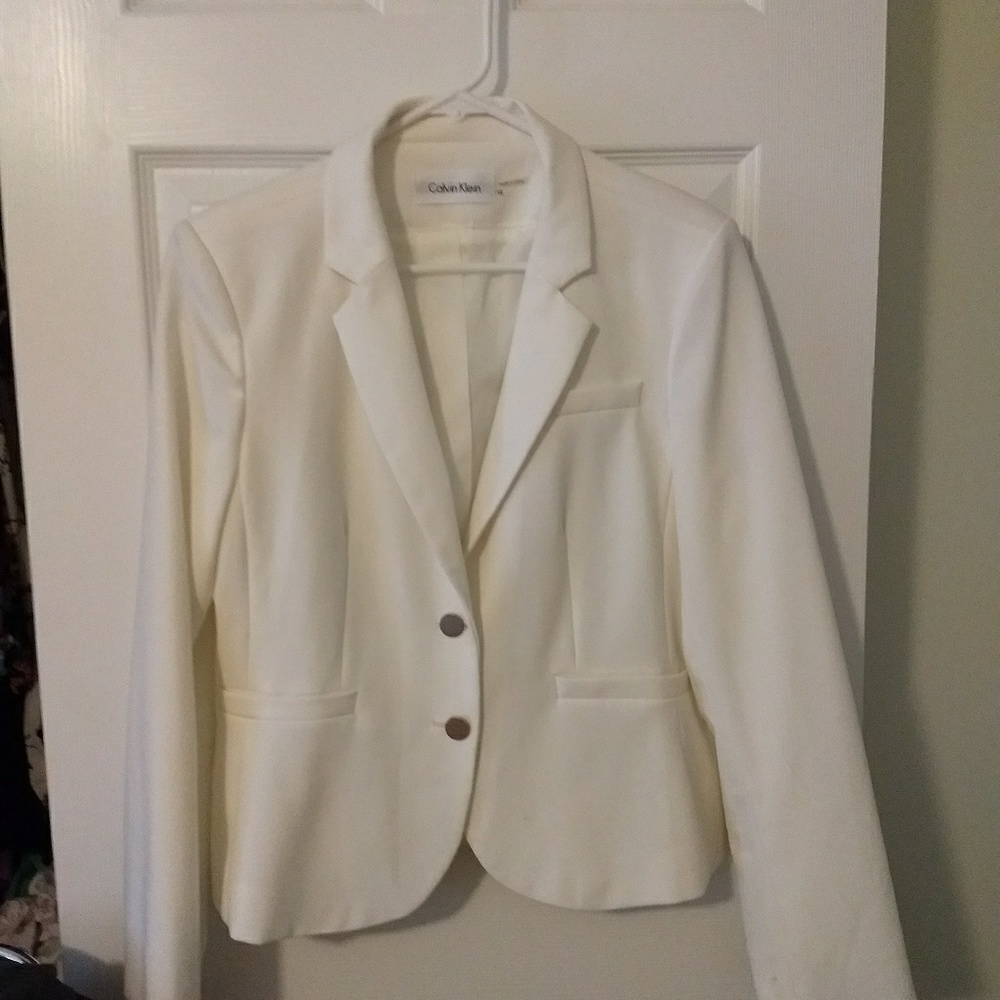 White Calvin Klein blazer